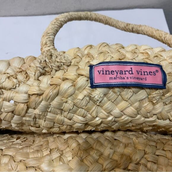 Vineyard vines Round straw shoulder bag, womens beach  Woven Bag - Picture 5 of 11